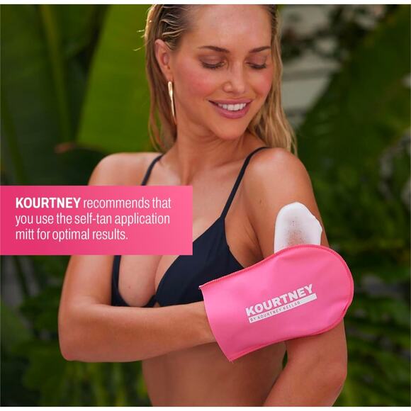 KOURTNEY KELLAR SELF TANNING MOUSSE BRAND NEW WITH TANNING MITT Shade Medium - Picture 5 of 6
